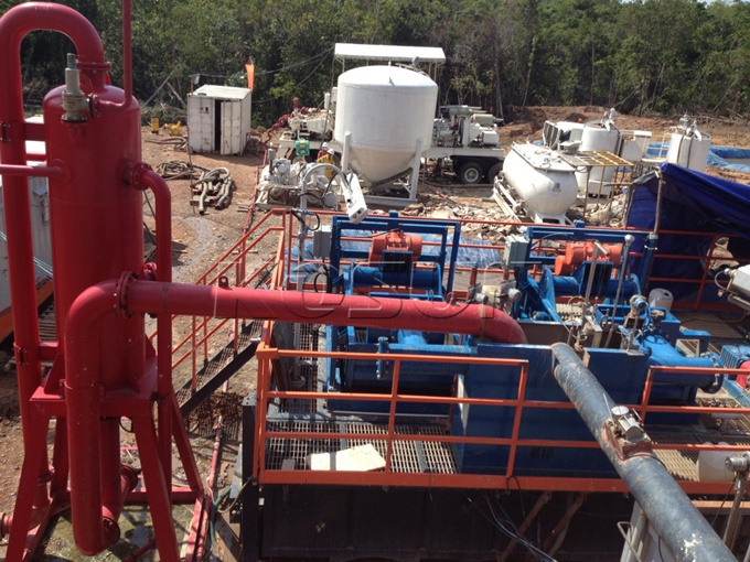 KOSUN LS703 Shale Shaker and MGS800 Mud-gas Separator in an Indonesian Drilling Site II