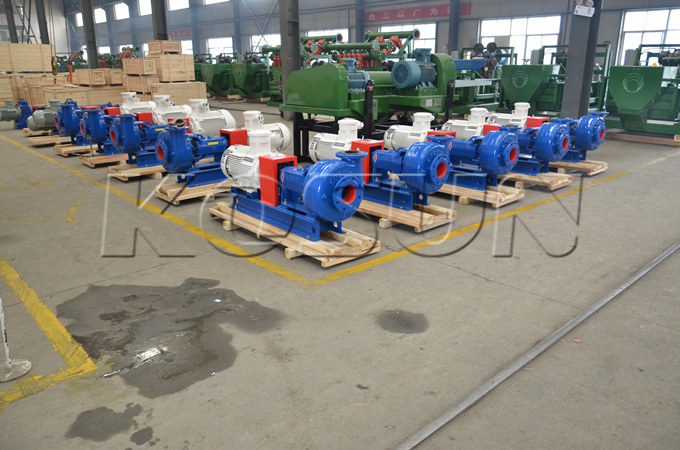Painted Centrifugal Pumps Ready for Shipment to Brazil