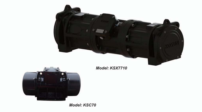 KOSUN KSX7710 long vibrating motor and KOSUN KSC70 short vibrating motor customized by Martin