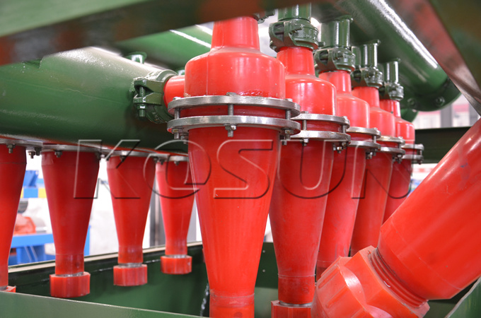 Hydrocyclones of the MD210 Mud Cleaners Customized by the Customer